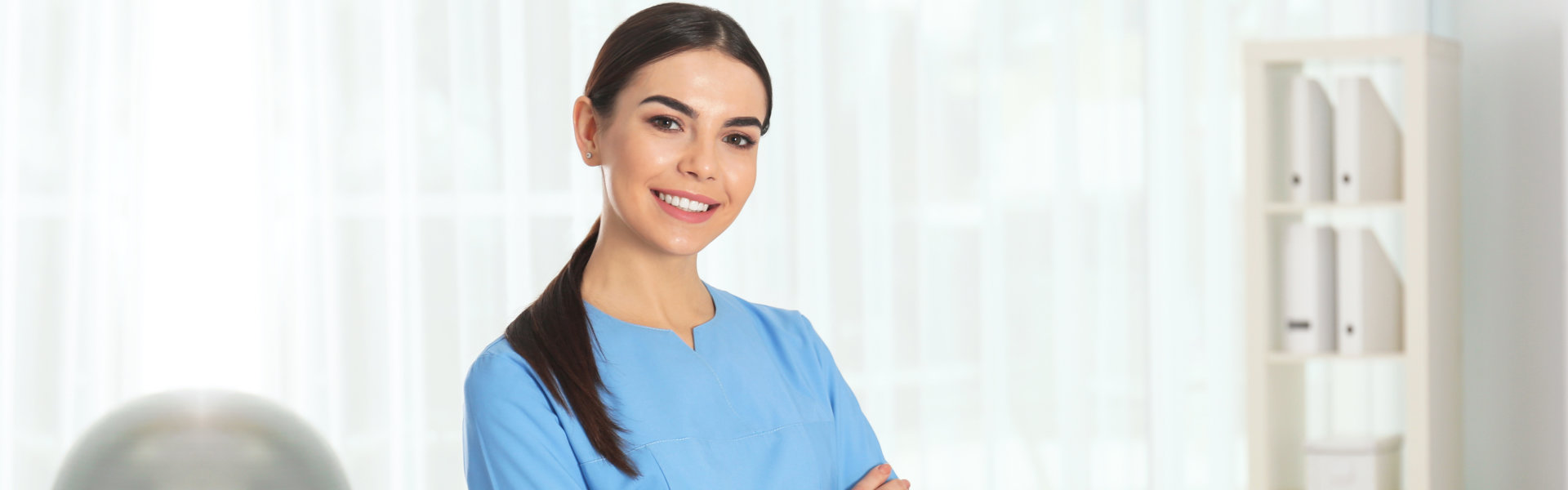 professional caregiver smiling