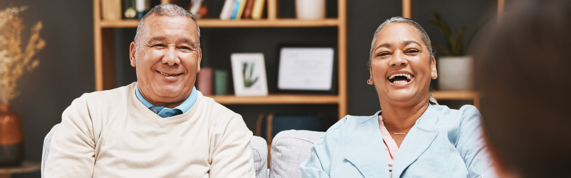 couple senior smiling